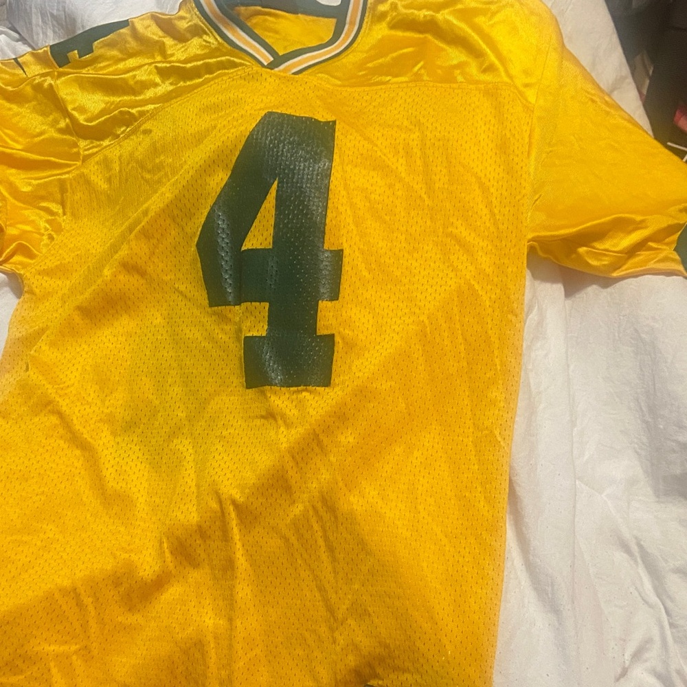 Nike Yellow Mesh Athletic Jersey with Green Accent